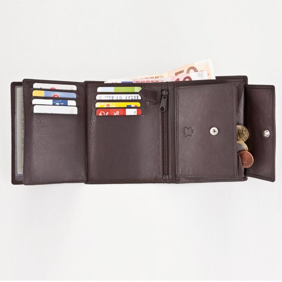 Geldbörse mit Scheckkarten-Safe schwarz 