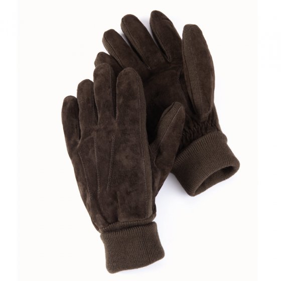 Gants en cuir et tricot 