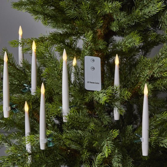 LED-Weihnachtsbaum-Stabkerzen 10 Stück 