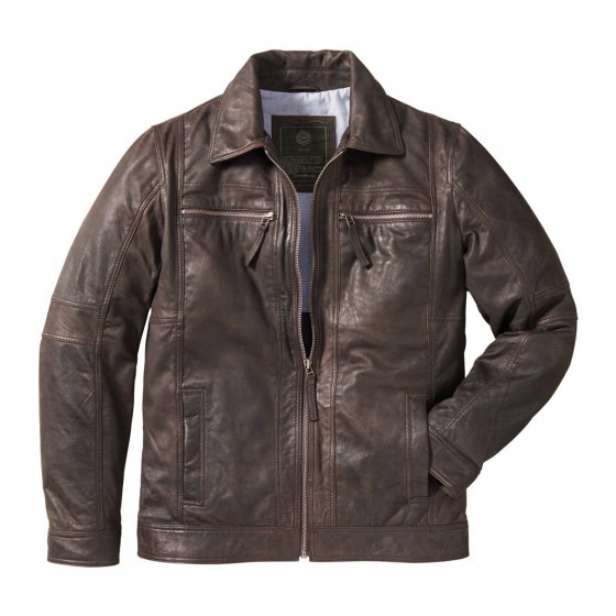 Veste en cuir agneau nappa 