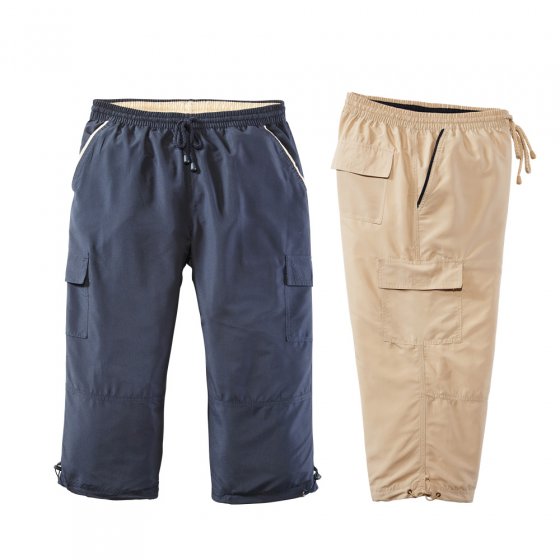 Lot de 2 pantalons de loisirs 3/4 XXL (54/56) | Marine#Beige