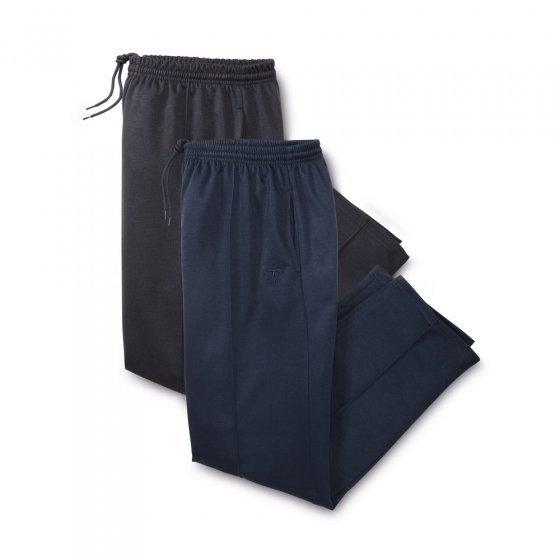 Pantalon de loisir passepoilé Lot de 2 48 | Marine#Noir