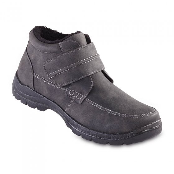 Bottines fourrées à fermeture auto-agrippante 41 | Anthracite