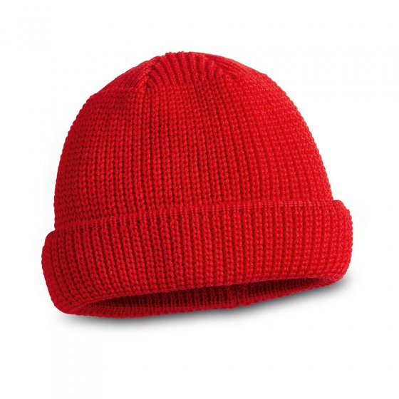 Bonnet en laine vierge Cousteau Rouge