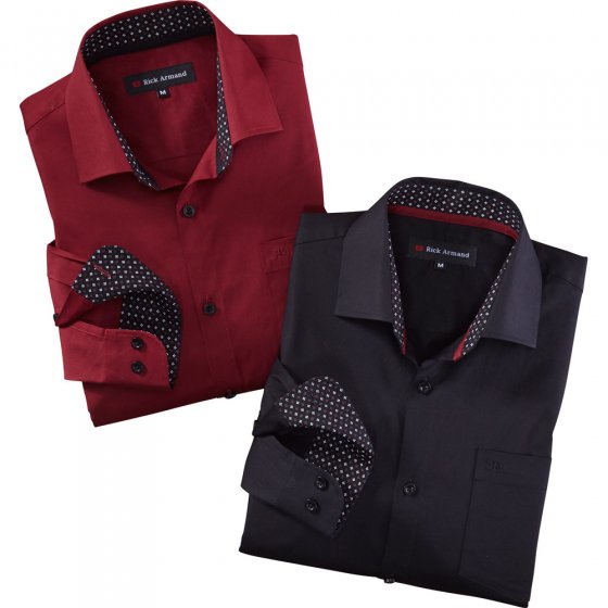 Chemise stretch  "Milano" Set de 2 