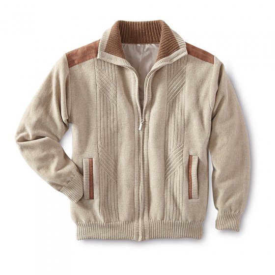 Blouson en maille chenille XXL | Beige