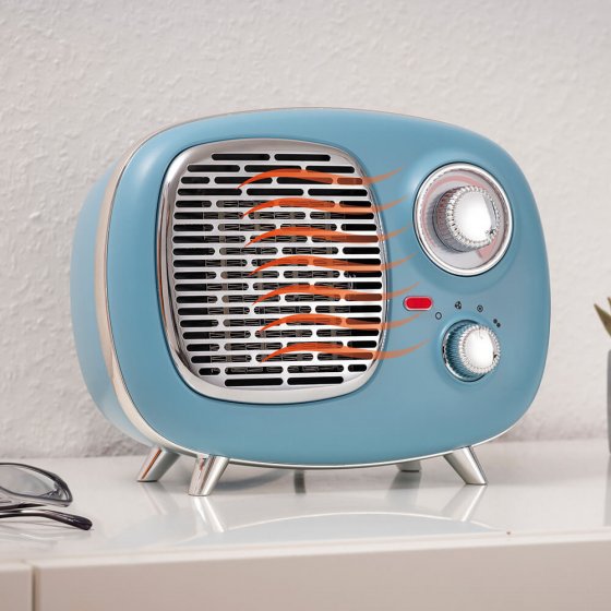 Keramikheizlüfter im Retro-Design