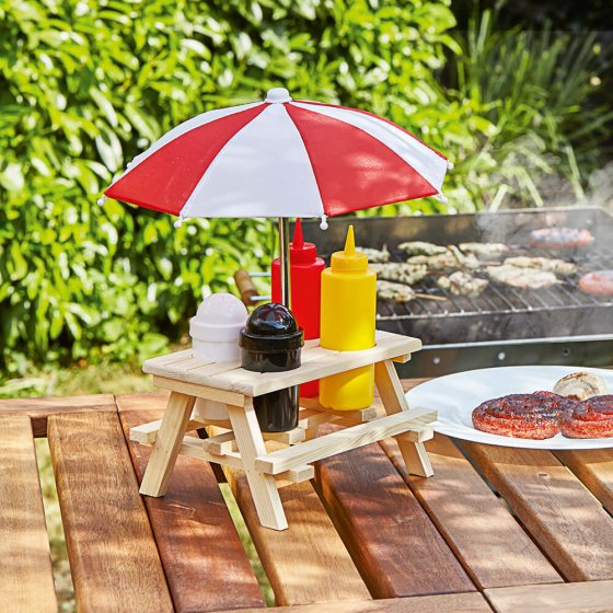 Porte-condiments en bois 