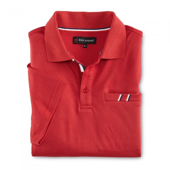 Interlock Poloshirt, rot XXL | Rot