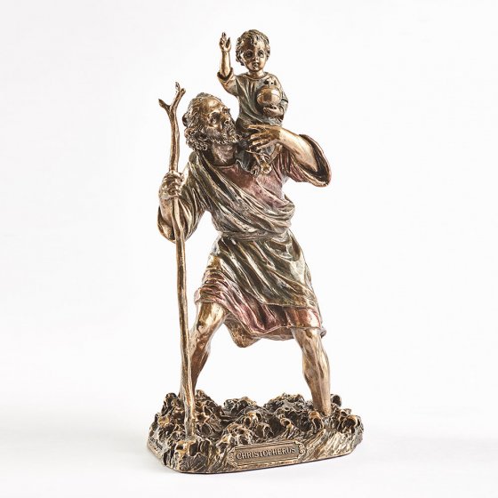 Statue Christophorus mit Christuskind 