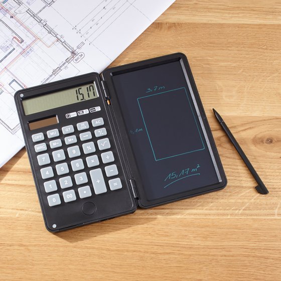 Elektronische Schreibtafel mit Taschenrechner 