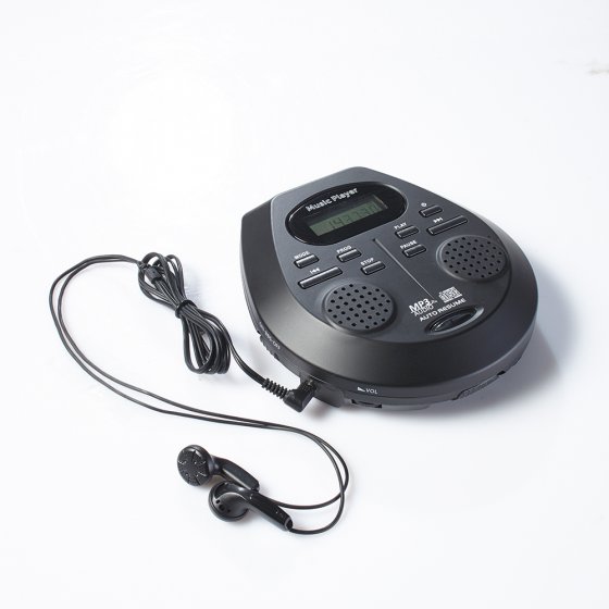 Tragbarer CD-Player mit Stereo-Lautsprechern Schwarz 