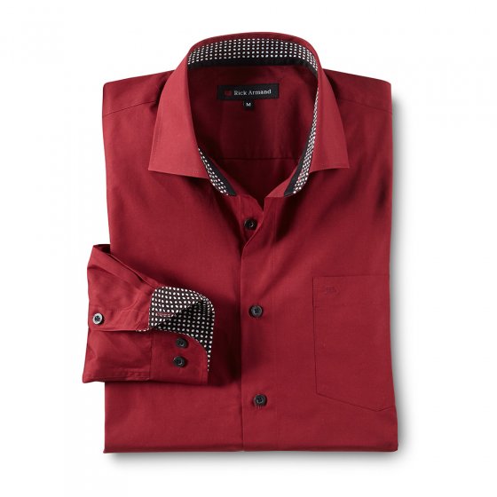 "Milano"  Komforthemd, bordeaux L | Bordeaux