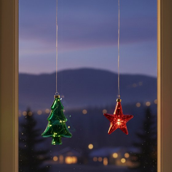Étoile en verre à LED