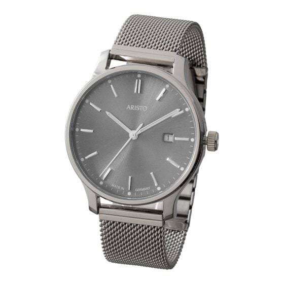 Herren Milanaise Uhr  Grau