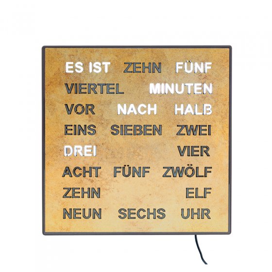 Horloge à mots élégante 