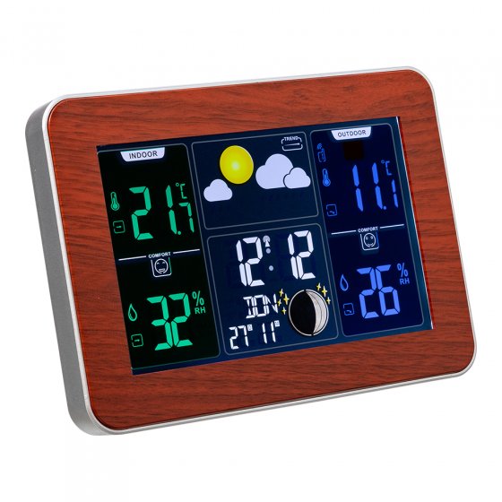 Funk-Wetterstation in Holzoptik 