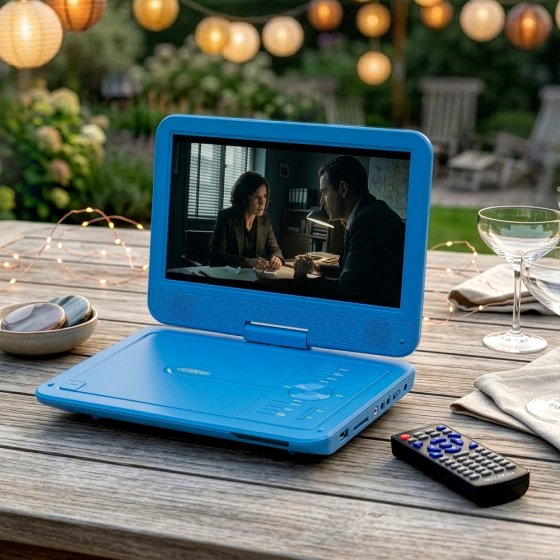 Lecteur DVD portable bleu 