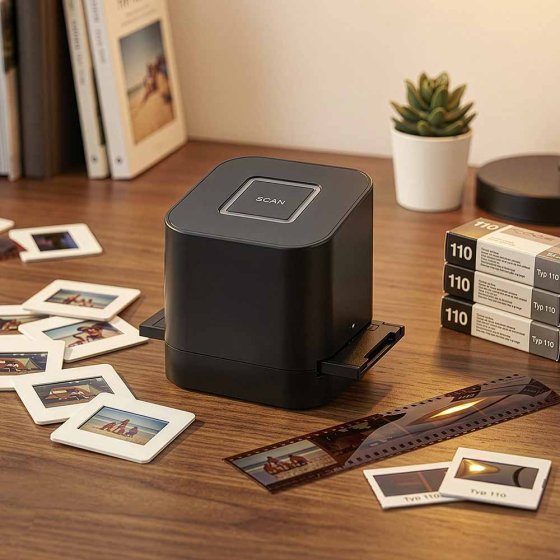 Scanner à insertion unique pour diapositives et négatifs 