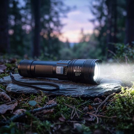 Akku-LED-Taschenlampe 