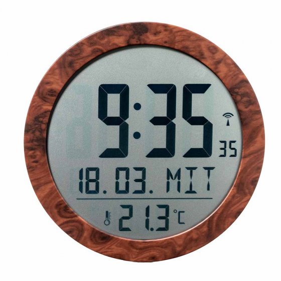 Funkuhr in Holzoptik 