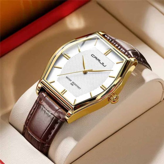 Montre pour homme avec bracelet en cuir 