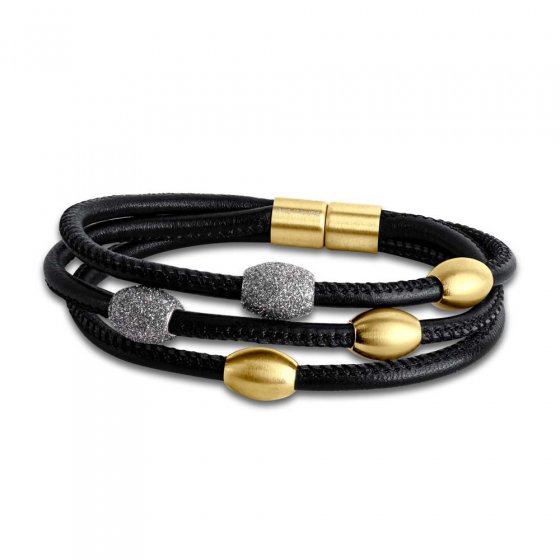 Armband Edelstahl gelb plattie 