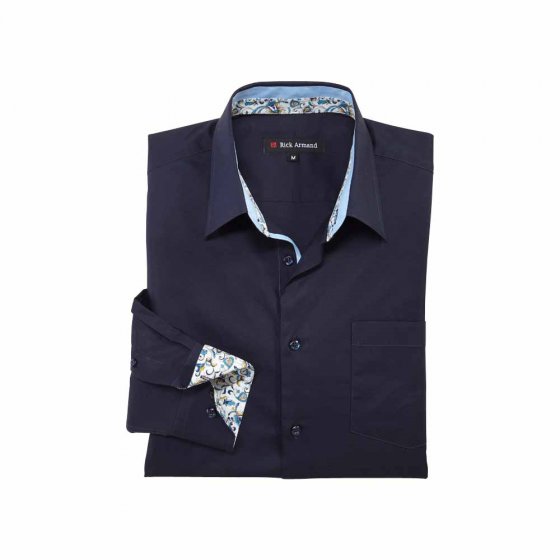 Milano Stretchhemd 3XL (47/48) | Marine