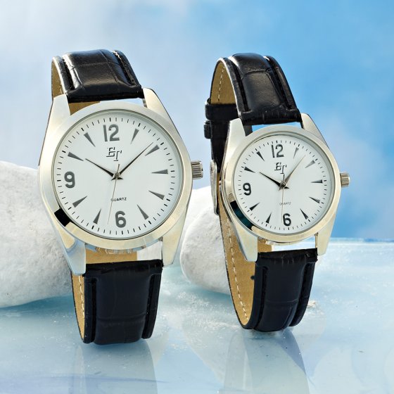 Lot de montres elle et lui « classique » 