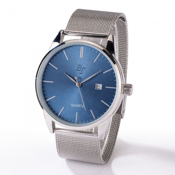 Montre milanaise  élégante « Blue-Silver » 