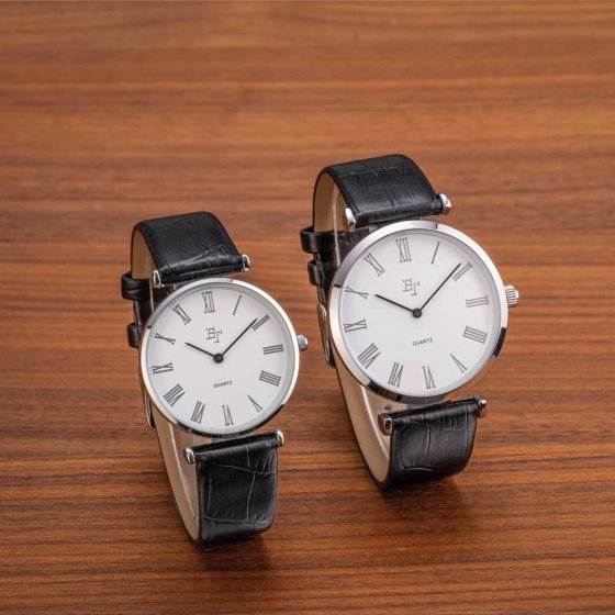 Klassisches Partneruhren-Set