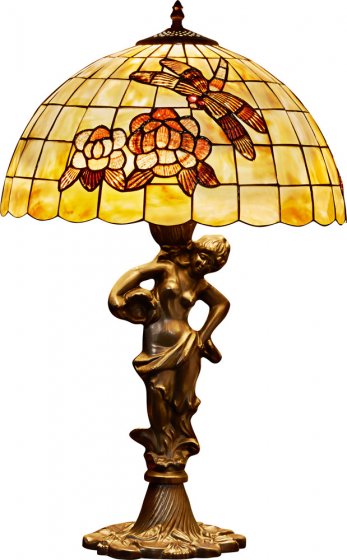 Perlmutt-Lampe im Tiffany-Stil 