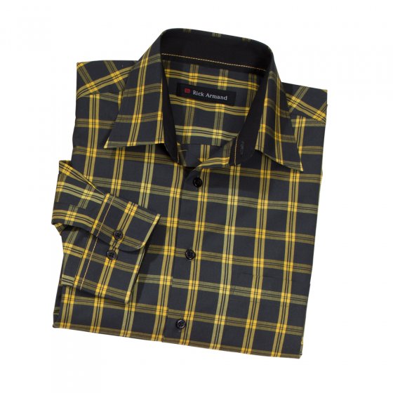 Chemise à carreaux,jaune 