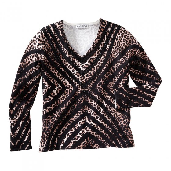 V-Pullover m.Animal-print40/42 