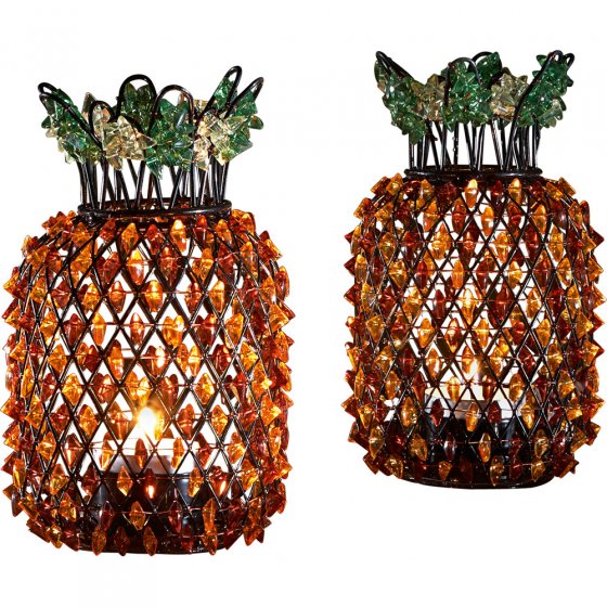 Windlicht "Ananas" 2er-Set 