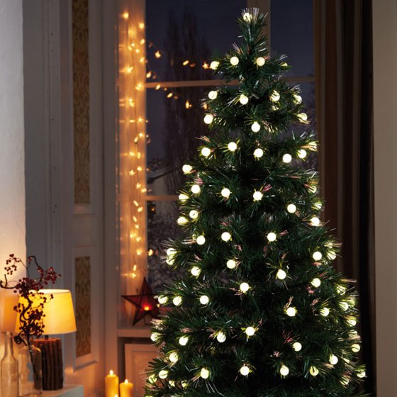 Sapin de Noël à LED et fibre optique 