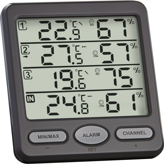 3-Sender-Funk-Thermo-Hygrometer 
