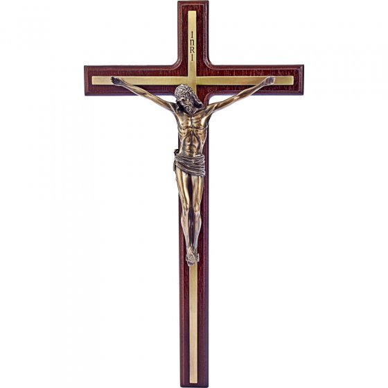Crucifix plaqué bronze 