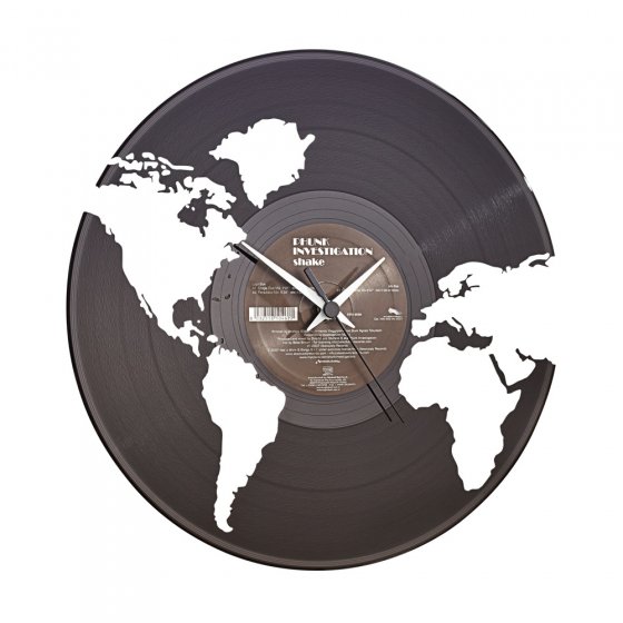 Pendule vinyle  "Continents" 