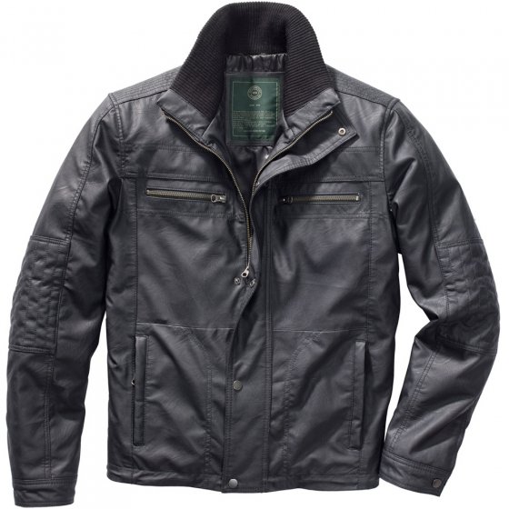 Lederimitat-Jacke