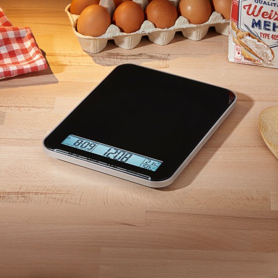 Balance de cuisine numérique avec horloge 