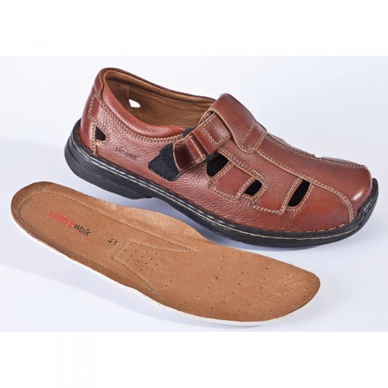 Sandales à velcro cousues main
