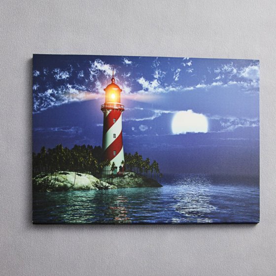 LED-Bild „Leuchtturm" 