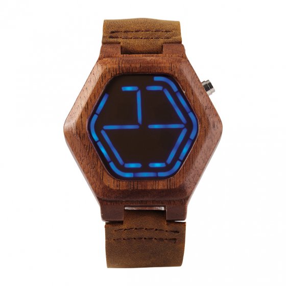 Montre  "fantôme"  en bois de santal 