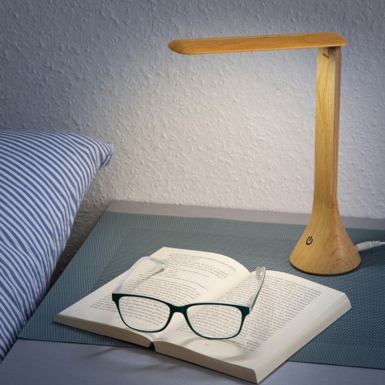 Lampe portative imitation bois