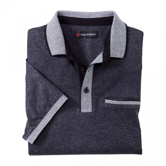 Poloshirt, schwarz 3XL | Melange