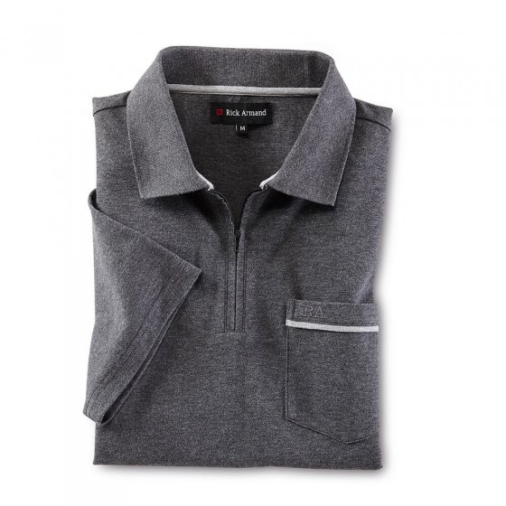 Polo maille piquée et col zippé