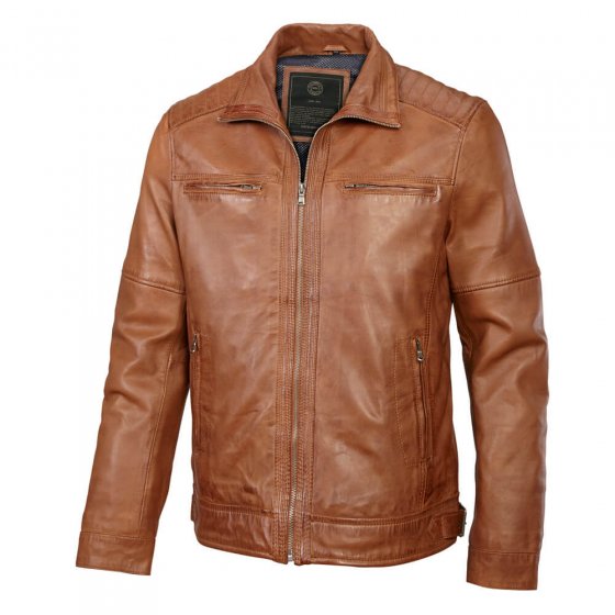 Veste en cuir agneau nappa 