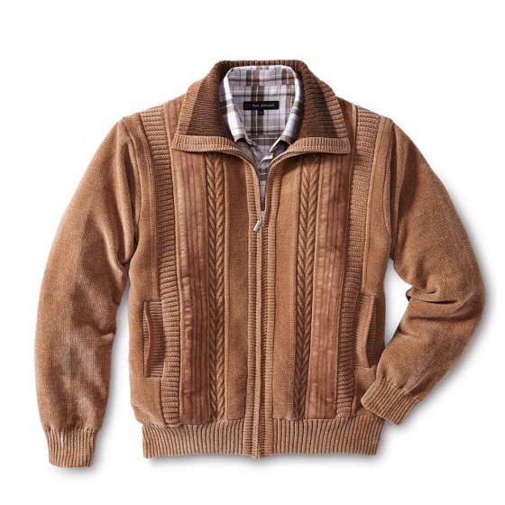 Veste en maille chenille L | Camel