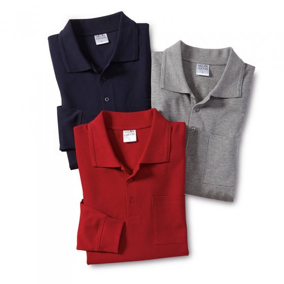 Pique-Poloshirt 3er-Pack